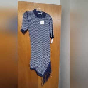 SIMKHAI Orla Fringed Mini Dress Size L